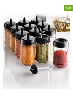 Violeta Home Słoiki (12 szt.) w kolorze czarnym na przyprawy - 300 ml ze sklepu Limango Polska w kategorii Pojemniki kuchenne - zdjęcie 173909403