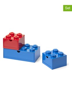 LEGO Pojemniki (3 szt.) w kolorze niebiesko-czerwonym z szufladami ze sklepu Limango Polska w kategorii Pojemniki kuchenne - zdjęcie 173910102