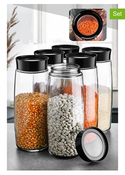 Violeta Home Pojemniki (6 szt.) w kolorze czarnym - 1,6 l ze sklepu Limango Polska w kategorii Pojemniki kuchenne - zdjęcie 173910271