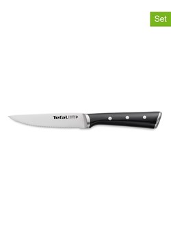 Tefal Noże (4 szt.) &quot;Ice Force&quot; w kolorze srebrno-czarnym do steków - dł. 11 cm ze sklepu Limango Polska w kategorii Noże kuchenne - zdjęcie 173911504