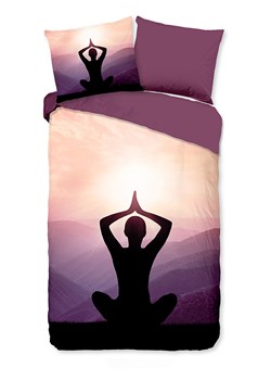 Pure Komplet pościeli &quot;Pure Yoga&quot; w kolorze fioletowym z mikrofibry ze sklepu Limango Polska w kategorii Pościele - zdjęcie 173912204