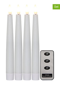 STAR Trading Świece LED (4 szt.) w kolorze białym - wys. 20 cm - id: 13302309 - marki Star Trading - 173913494 STAR Trading Świece LED (4 szt.) w kolorze białym - wys. 20 cm ze sklepu Limango Polska w kategorii Świece i dyfuzory - zdjęcie 173913494