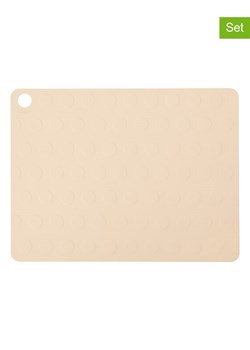 OYOY living design Podkładki stołowe (2 szt.) &quot;Dotto&quot; w kolorze beżowym - 45 x 35 cm ze sklepu Limango Polska w kategorii Podkładki na stół - zdjęcie 173913741