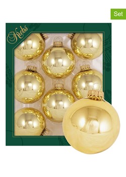 Krebs Glas Lauscha Bombki (8 szt.) w kolorze złotym - Ø 7 cm ze sklepu Limango Polska w kategorii Dekoracje bożonarodzeniowe - zdjęcie 173913792