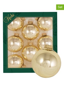 Krebs Glas Lauscha Bombki (8 szt.) w kolorze złotym - Ø 7 cm ze sklepu Limango Polska w kategorii Dekoracje bożonarodzeniowe - zdjęcie 173913793