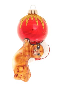 Krebs Glas Lauscha Bombka w kolorze czerwono-brązowym - dł. 12 cm ze sklepu Limango Polska w kategorii Dekoracje bożonarodzeniowe - zdjęcie 173913801