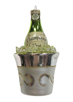 Krebs Glas Lauscha Bombka w kolorze szarym - dł. 14 cm ze sklepu Limango Polska w kategorii Dekoracje bożonarodzeniowe - zdjęcie 173913811