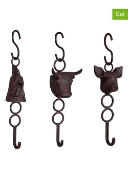 Anticline Haczyki (3 szt.) w kolorze brązowym - dł. 22 cm ze sklepu Limango Polska w kategorii Szafy - zdjęcie 173914214