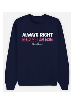 WOOOP Bluza &quot;Always Right Mom&quot; w kolorze granatowym ze sklepu Limango Polska w kategorii Bluzy damskie - zdjęcie 173920744