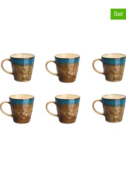 Björn Kubki jumbo (6 szt.) "Island" w kolorze oliwkowo-niebieskim - 400 ml ze sklepu Limango Polska w kategorii Dzbanki i zaparzacze - zdjęcie 173921124