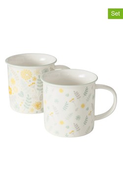 Boltze Kubki (2 szt.) &quot;Linga&quot; w kolorze białym - 320 ml ze sklepu Limango Polska w kategorii Kubki - zdjęcie 173921881