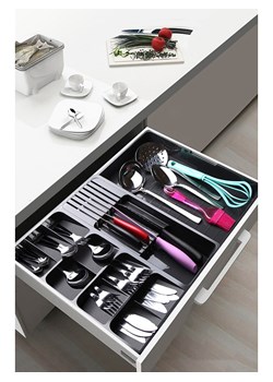 Violeta Home Organizer w kolorze szarym na sztućce - 50 x 40 cm ze sklepu Limango Polska w kategorii Sztućce - zdjęcie 173924454