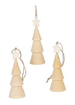 SUNNYSUE Drewniana zawieszka &quot;Christmas tree&quot; w kolorze brązowym ze sklepu Limango Polska w kategorii Zabawki - zdjęcie 173928923