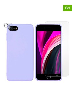 SWEET ACCESS 3-częściowy zestaw w kolorze fioletowym do iPhone 7/8/SE/SE2/S3 ze sklepu Limango Polska w kategorii Etui - zdjęcie 173929481