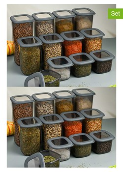 Violeta Home Pojemniki (24 szt.) w kolorze antracytowym ze sklepu Limango Polska w kategorii Pojemniki kuchenne - zdjęcie 173929540