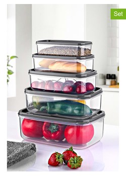 Violeta Home Pojemniki (5 szt.) w kolorze antracytowym ze sklepu Limango Polska w kategorii Pojemniki kuchenne - zdjęcie 173929583