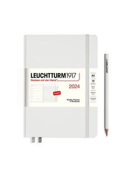 LEUCHTTURM1917 Kalendarz tygodniowy i notatnik w kolorze jasnoszarym - 14,5 x 21 cm ze sklepu Limango Polska w kategorii Akcesoria biurowe - zdjęcie 173933512