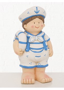 Boltze Figurka dekoracyjna &quot;Alexy&quot; w kolorze biało-błękitnym - wys. 38 cm ze sklepu Limango Polska w kategorii Dekoracje - zdjęcie 173935041