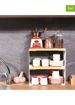 Scandinavia Concept Regały (2 szt.) w kolorze brązowo-białym na przyprawy ze sklepu Limango Polska w kategorii Akcesoria i przechowywanie - zdjęcie 173938240