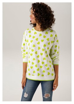 Aniston Bluza w kolorze biało-zielonym ze sklepu Limango Polska w kategorii Bluzy damskie - zdjęcie 173945772