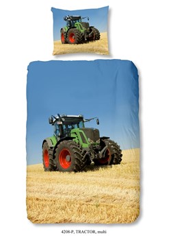 Good Morning Komplet pościeli &quot;Tractor&quot; w kolorze niebiesko-beżowym ze sklepu Limango Polska w kategorii Pościel dziecięca - zdjęcie 173946580