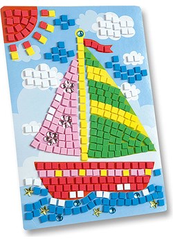 Folia Zestaw mozaiki &quot;Boat&quot; ze wzorem z gumy piankowej ze sklepu Limango Polska w kategorii Zabawki - zdjęcie 173947872
