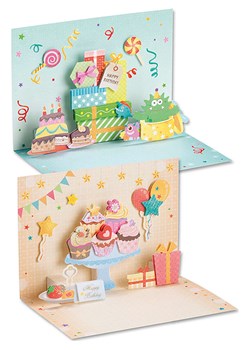 folia PAPER Zestaw &quot;Birthday 3D PopUp cards&quot; ze wzorem do rękodzieła ze sklepu Limango Polska w kategorii Zabawki - zdjęcie 173948491