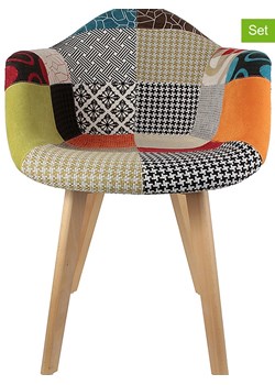 THE HOME DECO FACTORY Krzesła (2 szt.) ze wzorem - 62 x 82,5 x 60,5 cm ze sklepu Limango Polska w kategorii Meble - zdjęcie 173948591
