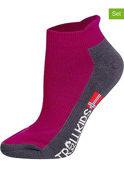 Trollkids Skarpety turystyczne (2 pary) &quot;Low Cut Socks II&quot; w kolorze różowym ze sklepu Limango Polska w kategorii Skarpetki dziecięce - zdjęcie 173948743