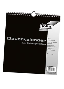 folia PAPER Kalendarz w kolorze czarnym  - 24 x 23 cm ze sklepu Limango Polska w kategorii Zabawki - zdjęcie 173949073