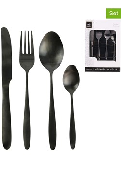THE HOME DECO FACTORY 16-częściowy zestaw sztućców w kolorze czarnym ze sklepu Limango Polska w kategorii Sztućce - zdjęcie 173949124
