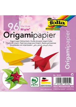 folia PAPER Kolorowy papier (96 szt.) &quot;Origami&quot; do składania - 13 x 13 cm ze sklepu Limango Polska w kategorii Akcesoria biurowe - zdjęcie 173949154