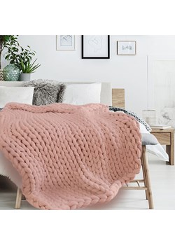 THE HOME DECO FACTORY Pled w kolorze szaroróżowym - 150 x 120 cm ze sklepu Limango Polska w kategorii Narzuty i kapy - zdjęcie 173949260