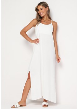 Biała Taliowana Sukienka na Ramiączkach Rivaniell ze sklepu Born2be Odzież w kategorii Sukienki - zdjęcie 173953202