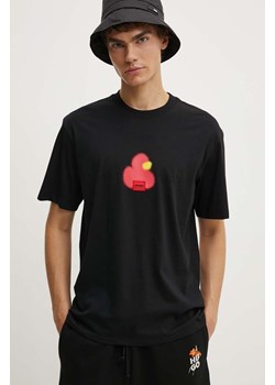 HUGO t-shirt bawełniany męski kolor czarny z nadrukiem 50519004 ze sklepu ANSWEAR.com w kategorii T-shirty męskie - zdjęcie 173954012