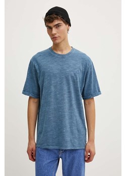 Superdry t-shirt bawełniany męski kolor niebieski melanżowy M1012186A-XIX ze sklepu ANSWEAR.com w kategorii T-shirty męskie - zdjęcie 173954042