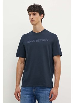 Armani Exchange t-shirt bawełniany męski kolor granatowy z nadrukiem 6DZTBD ZJ3VZ ze sklepu ANSWEAR.com w kategorii T-shirty męskie - zdjęcie 173954052
