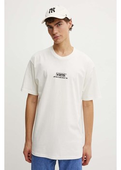 Vans t-shirt bawełniany męski kolor beżowy z nadrukiem VN000HFFFS81 ze sklepu ANSWEAR.com w kategorii T-shirty męskie - zdjęcie 173954063
