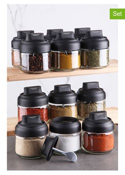 Violeta Home Słoiki (12 szt.) w kolorze czarnym - 300 ml ze sklepu Limango Polska w kategorii Pojemniki kuchenne - zdjęcie 173954984
