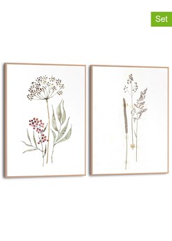 Orangewallz Druki artystyczne (2 szt.) &quot;Dried Flowers and Grasses Set&quot; w ramce - 30 x 40 cm ze sklepu Limango Polska w kategorii Obrazy - zdjęcie 173955992
