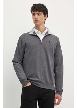 Polo Ralph Lauren bluza męska kolor szary gładka ze sklepu ANSWEAR.com w kategorii Bluzy męskie - zdjęcie 173957451