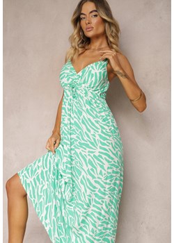 Zielona Taliowana Sukienka Letnia z Wiskozy Wenivia ze sklepu Renee odzież w kategorii Sukienki - zdjęcie 173957764