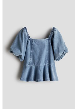 H & M - Bluzka o wyglądzie denimu - Niebieski ze sklepu H&M w kategorii Bluzki damskie - zdjęcie 173957834