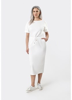 Biała dresowa sukienka ze sklepu Molton w kategorii Sukienki - zdjęcie 173958090