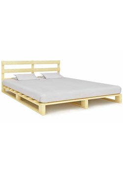 Podwójne łóżko z palet - Relli 180 x 200 cm ze sklepu Edinos.pl w kategorii Łóżka i materace - zdjęcie 173958490