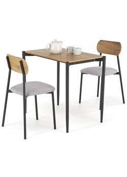 Skandynawski prostokątny stół z 2 krzesłami - Solini ze sklepu Edinos.pl w kategorii Zestawy mebli kuchennych - zdjęcie 173958731