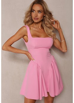 Różowa Sukienka na Ramiączkach o Rozkloszowanym Kroju Tastorea ze sklepu Renee odzież w kategorii Sukienki - zdjęcie 173959454