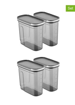Violeta Home Pojemniki (4 szt.) w kolorze szarym - 1,8 l ze sklepu Limango Polska w kategorii Pojemniki kuchenne - zdjęcie 173959912