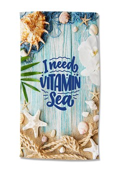Good Morning Ręcznik plażowy &quot;Vitamin Sea&quot; w kolorze błękitno-beżowym ze sklepu Limango Polska w kategorii Ręczniki - zdjęcie 173960071