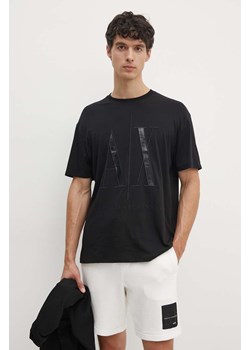 Armani Exchange t-shirt bawełniany kolor czarny z aplikacją 8NZTPQ ZJH4Z ze sklepu ANSWEAR.com w kategorii T-shirty męskie - zdjęcie 173961913